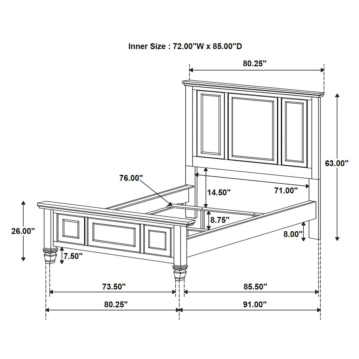 Sandy Beach Panel Bed