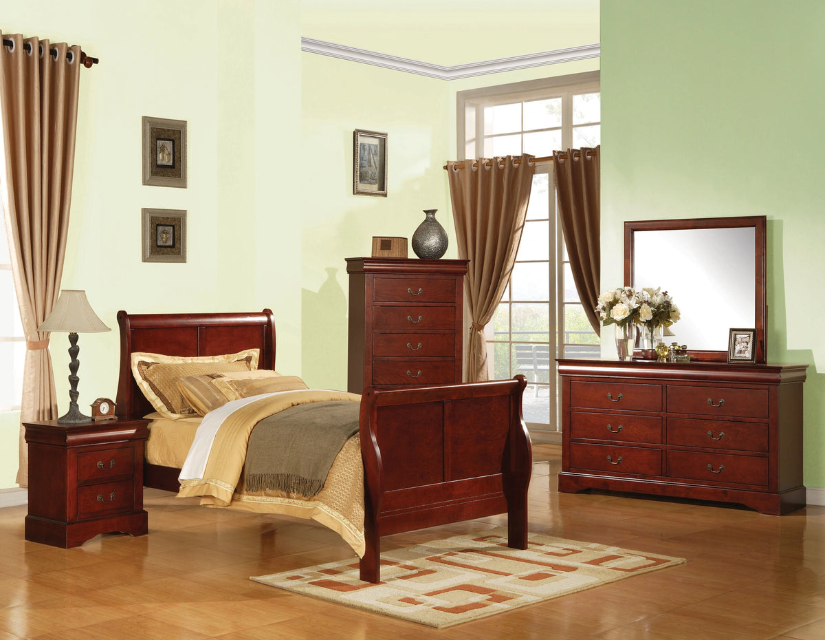 Louis Philippe III Cherry Twin Bed