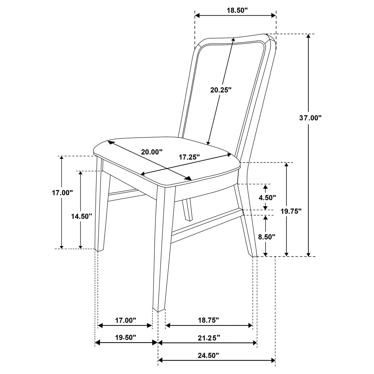 Croyden Dining Side Chair - Furniture World