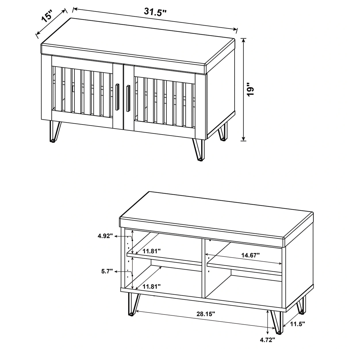 Brixton Storage Bench