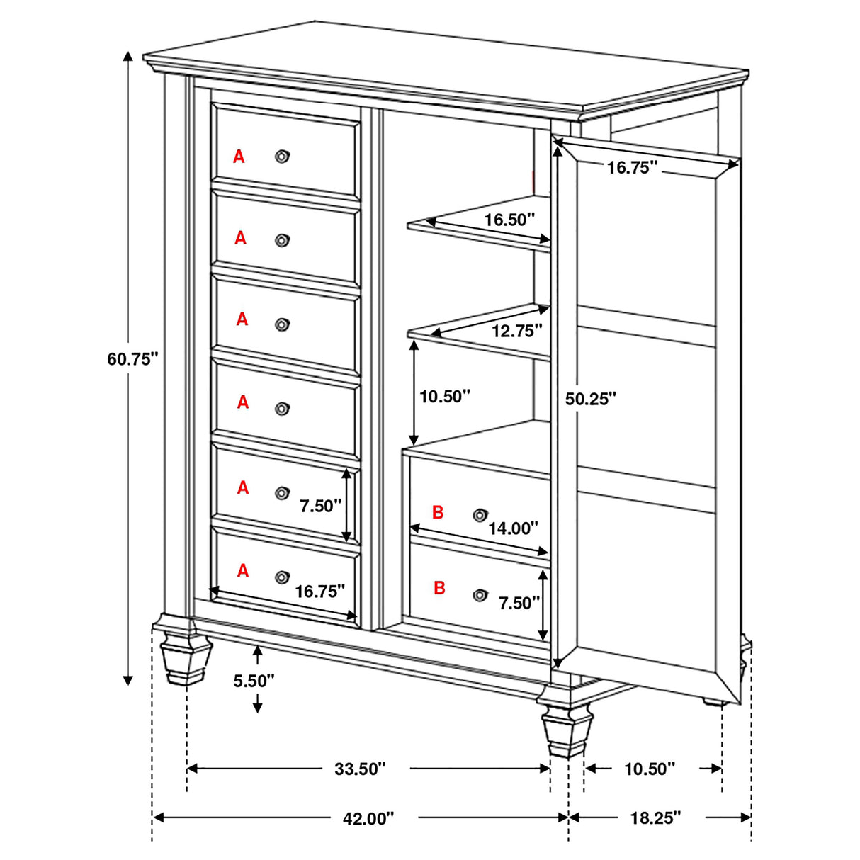 Sandy Beach Door Chest - Furniture World