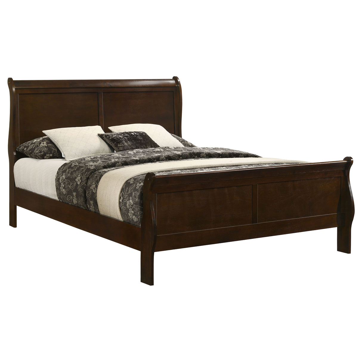 Louis Philippe Sleigh Panel Bed - Furniture World