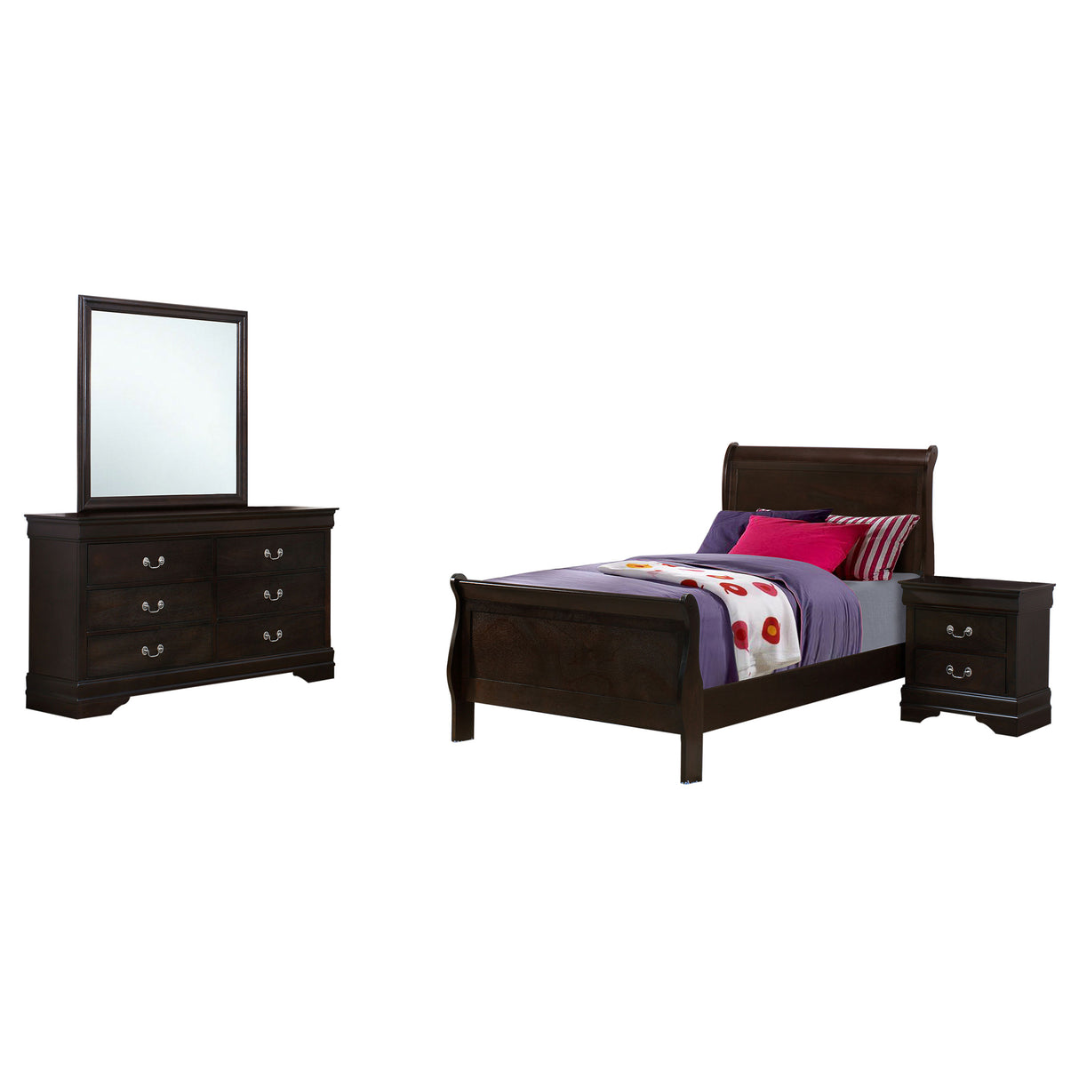 Louis Philippe Bedroom Set - Furniture World