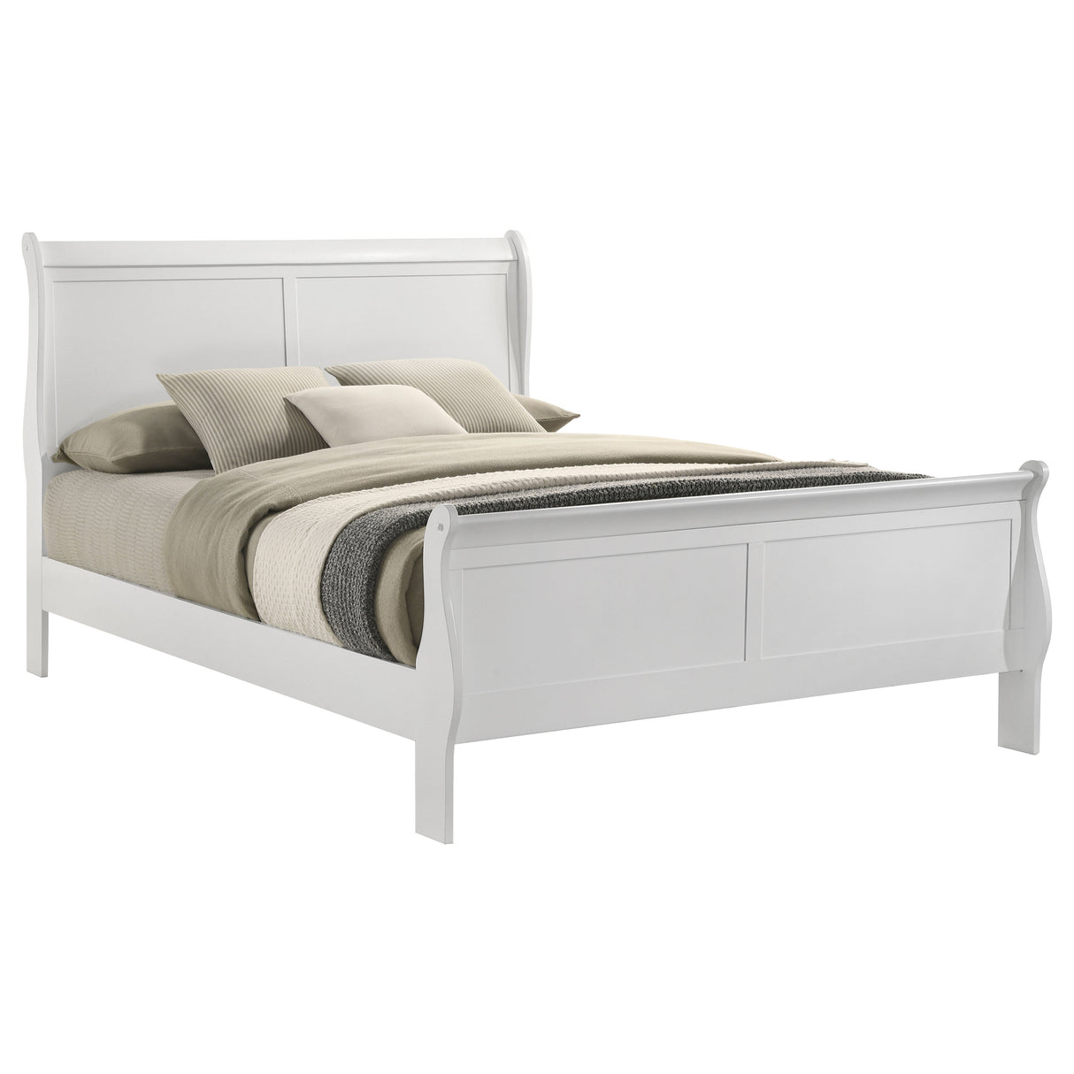Louis Philippe Sleigh Panel Bed - Furniture World