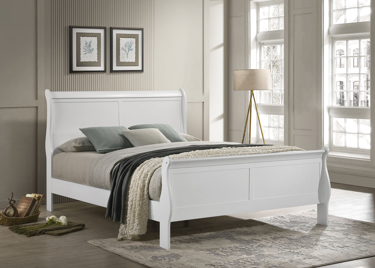 Louis Philippe Sleigh Panel Bed - Furniture World