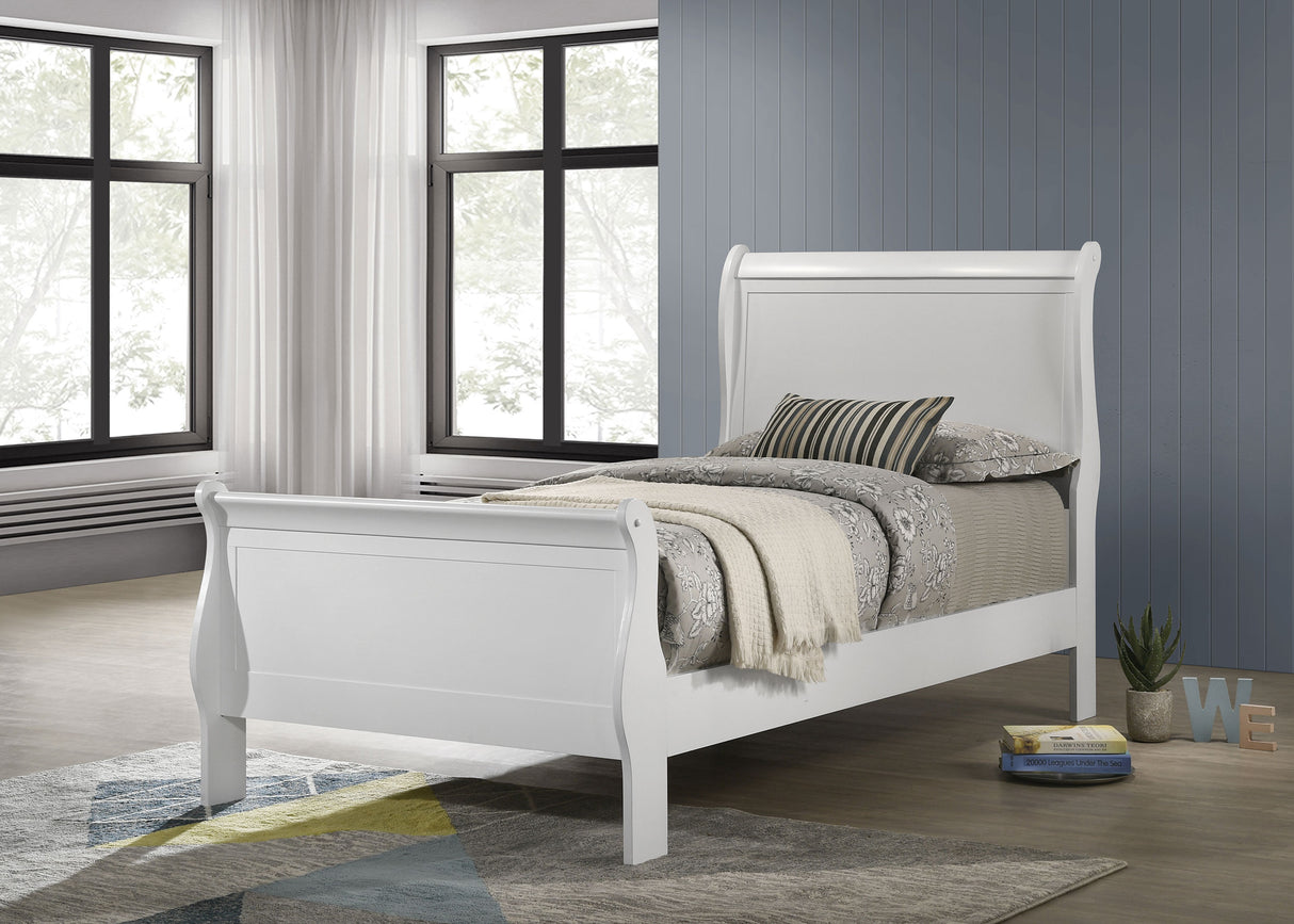 Louis Philippe Sleigh Panel Bed - Furniture World