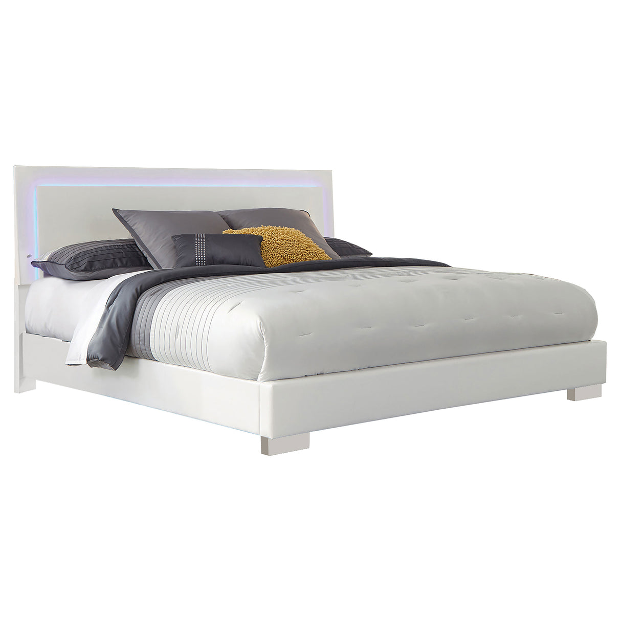 Felicity Panel Bed with LED Lighting - Furniture World