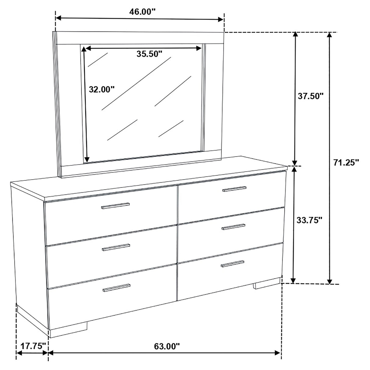 Felicity Dresser with Mirror - Furniture World