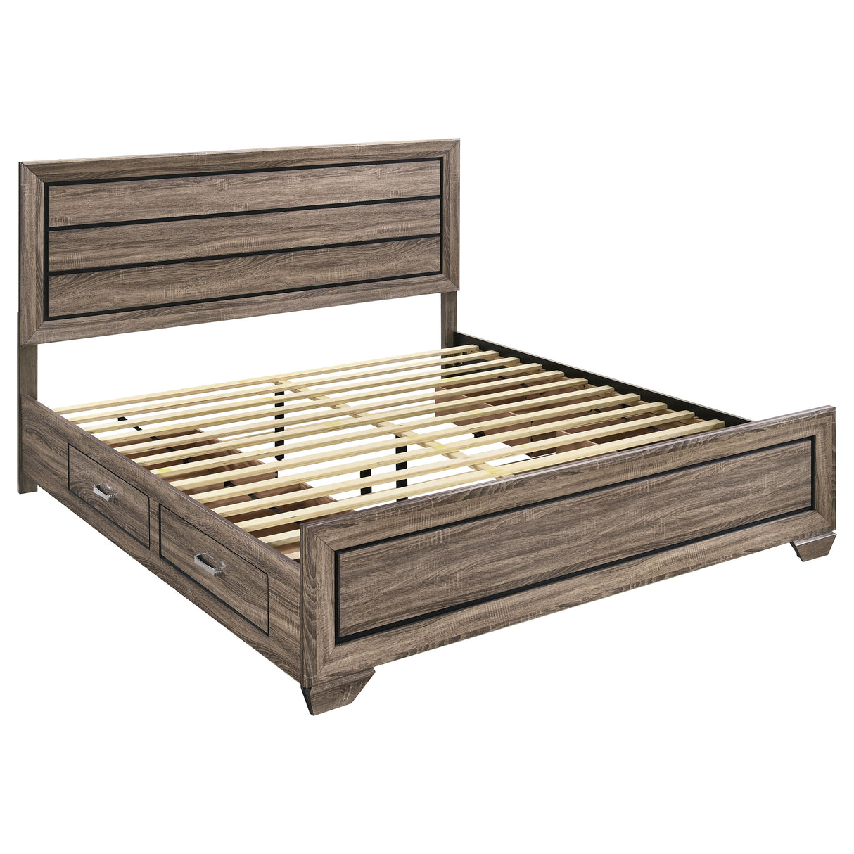 Kauffman Panel Platform Storage Bed - Furniture World