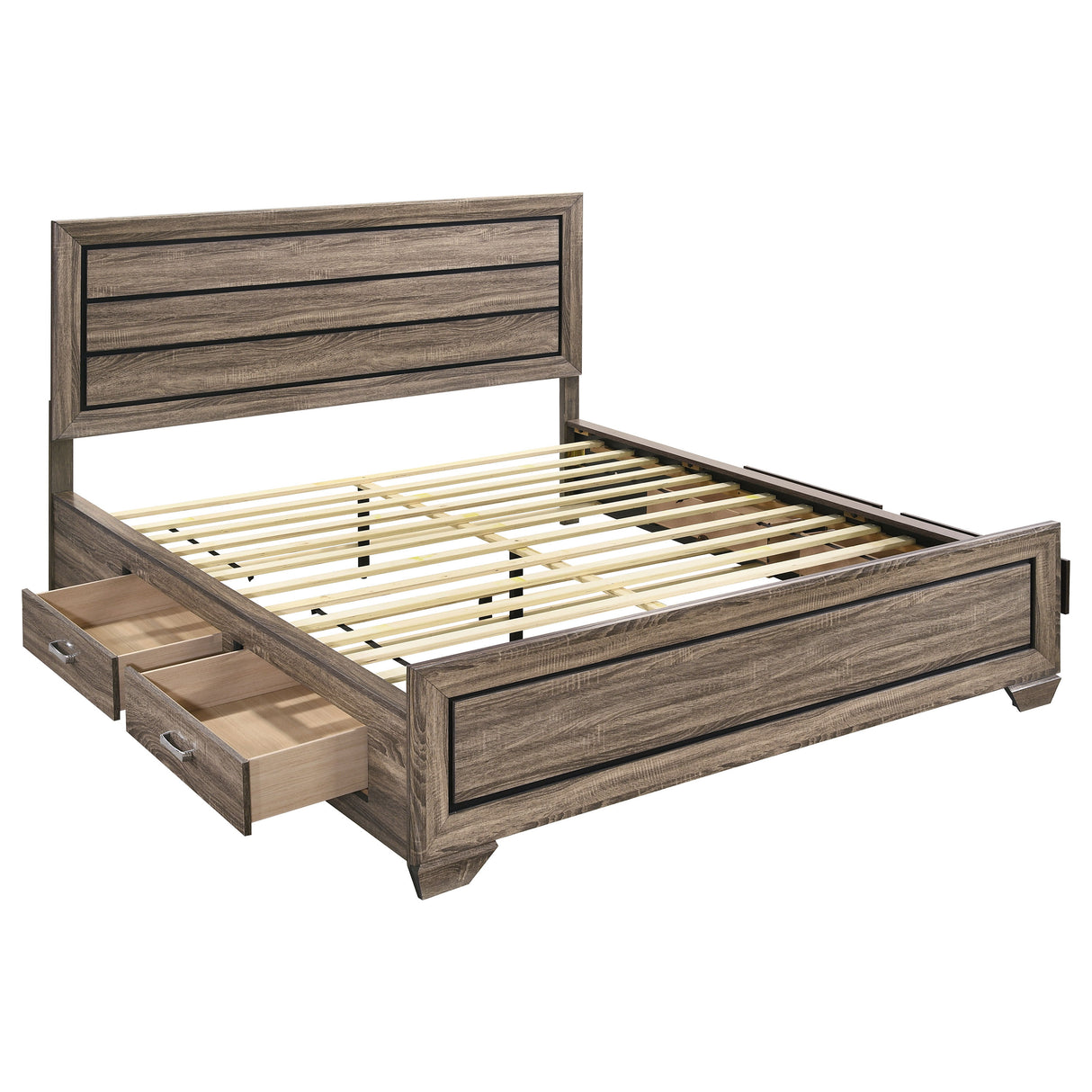 Kauffman Panel Platform Storage Bed - Furniture World