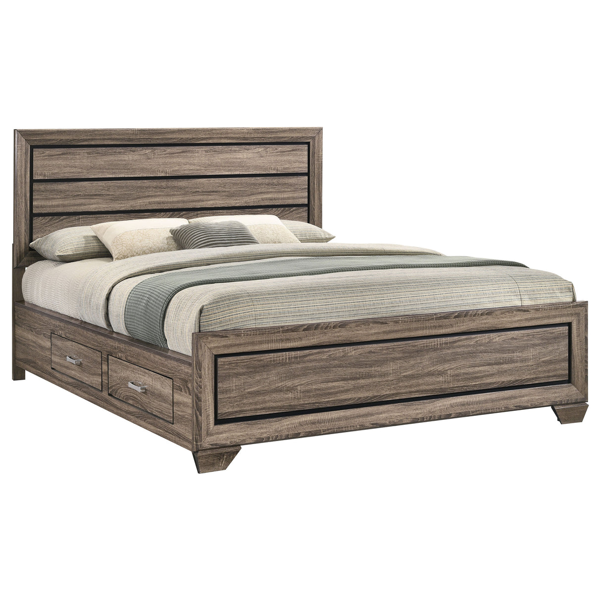 Kauffman Panel Platform Storage Bed - Furniture World