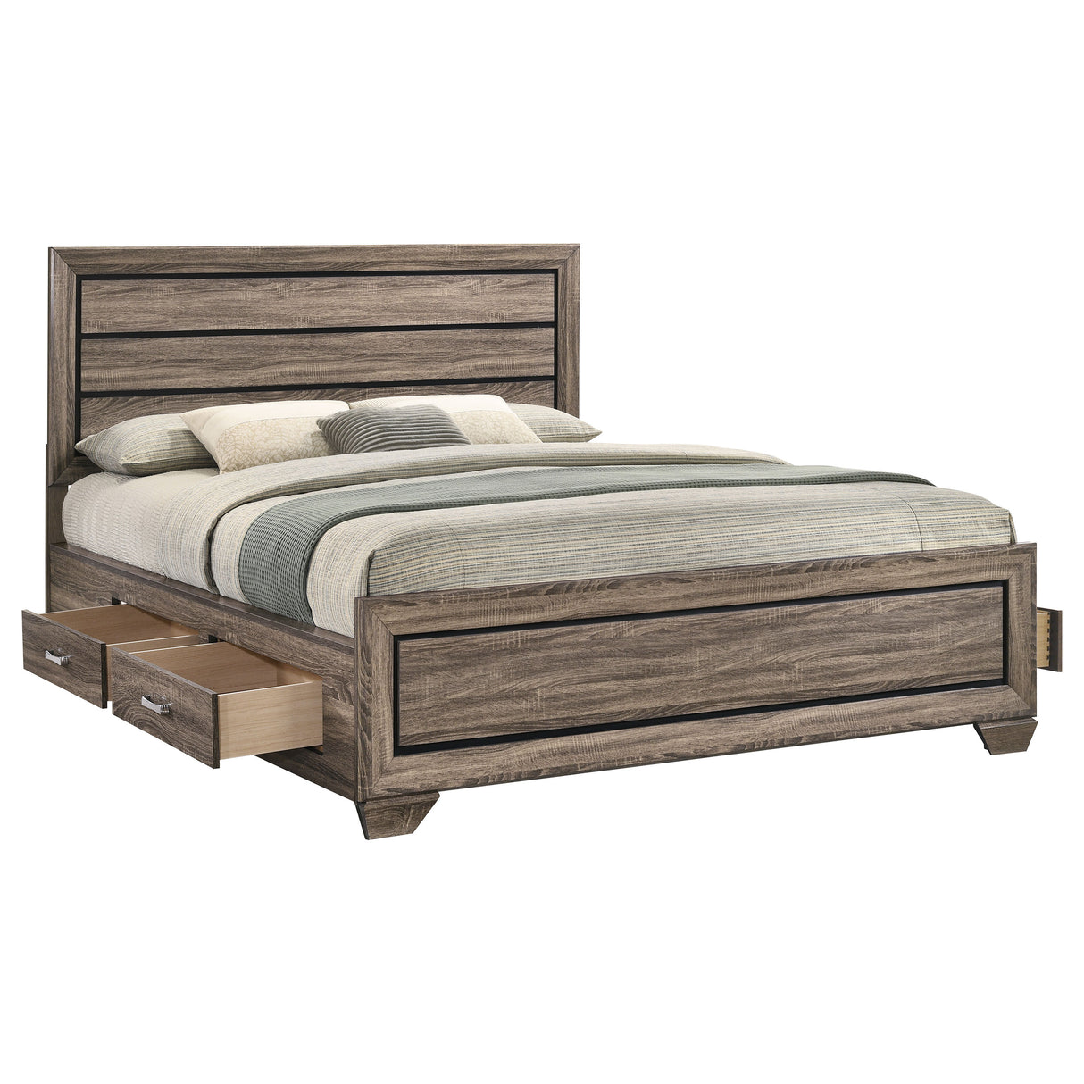 Kauffman Panel Platform Storage Bed - Furniture World