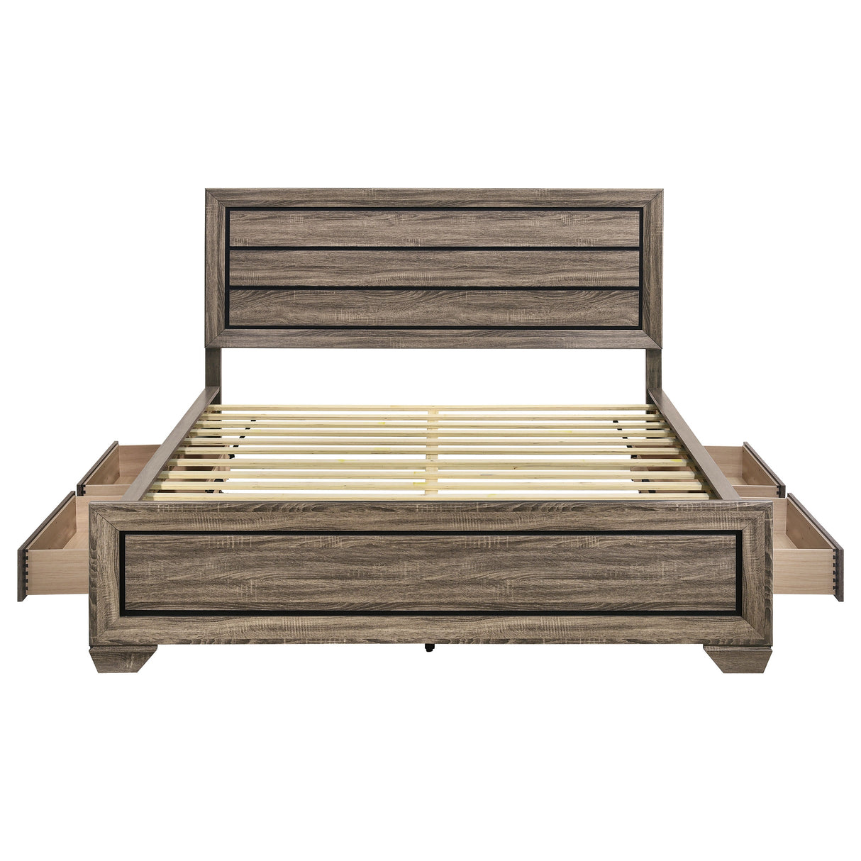 Kauffman Panel Platform Storage Bed - Furniture World