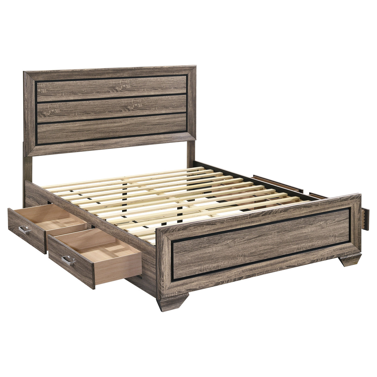 Kauffman Panel Platform Storage Bed - Furniture World
