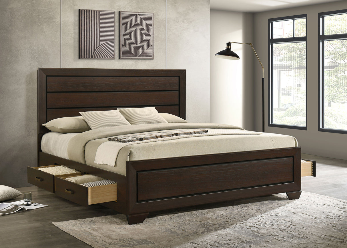 Kauffman Panel Platform Storage Bed - Furniture World