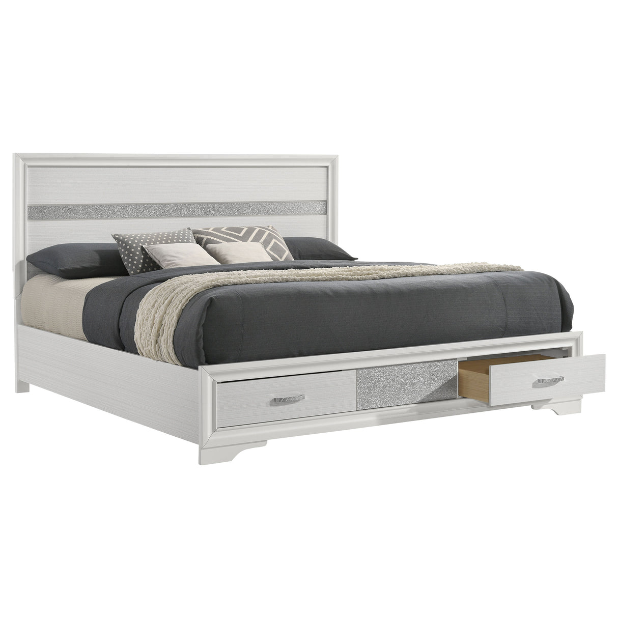 Miranda Panel Platform Storage Bed - Furniture World