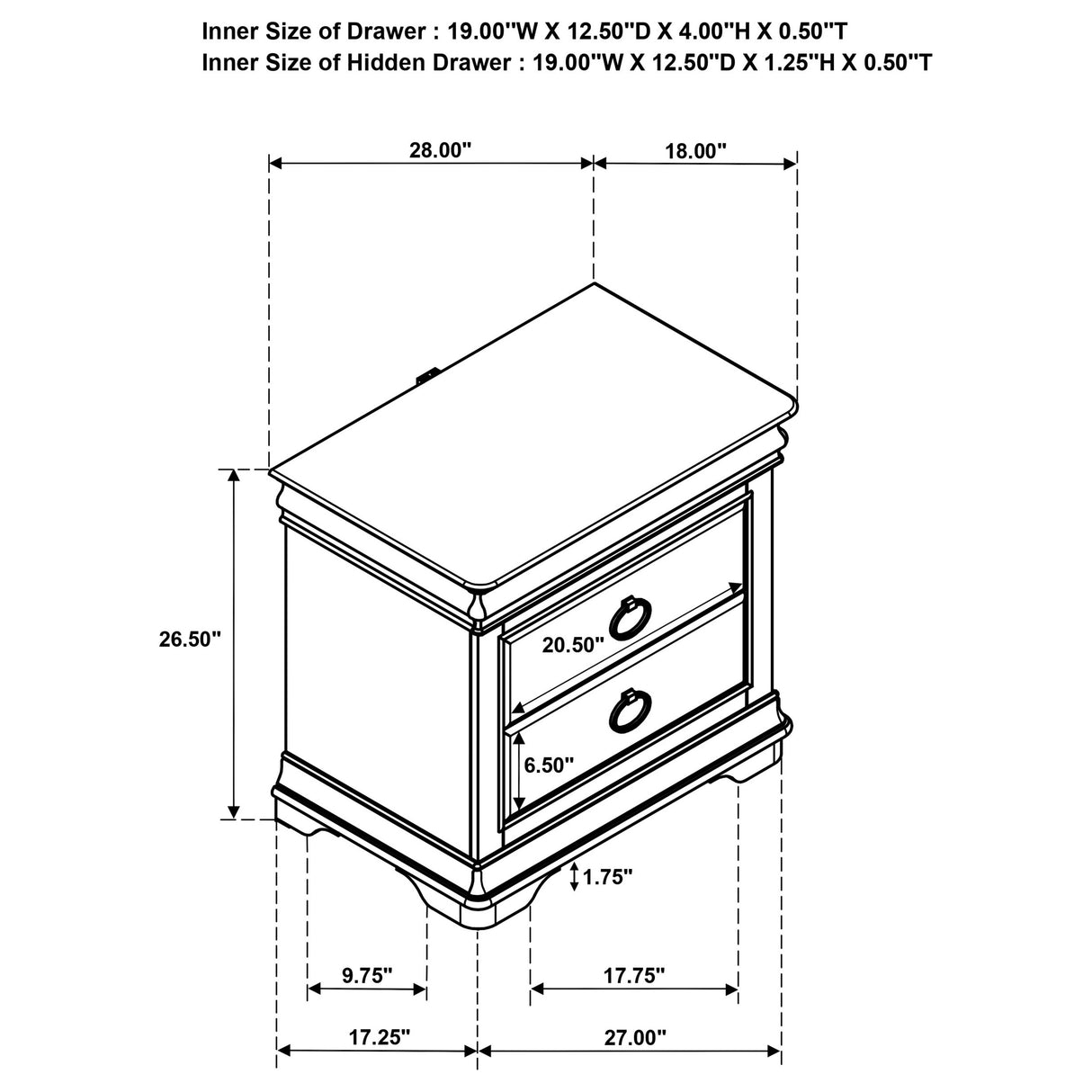 Garland Nightstand - Furniture World