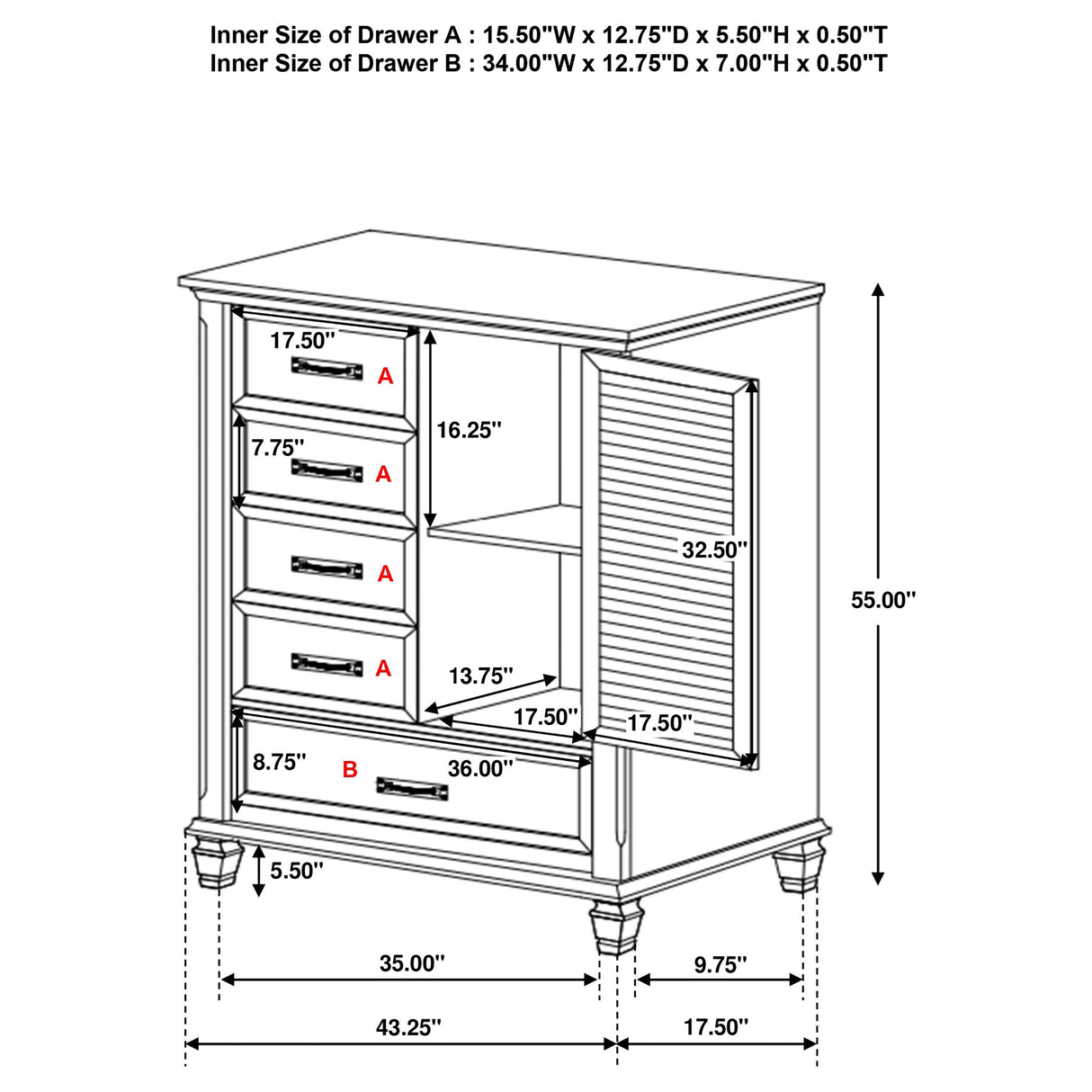 Franco Door Chest - Furniture World