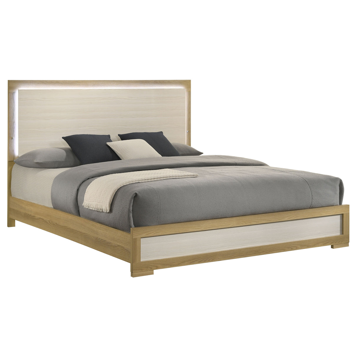 Hyland Panel Bed with LED Lighting - Furniture World