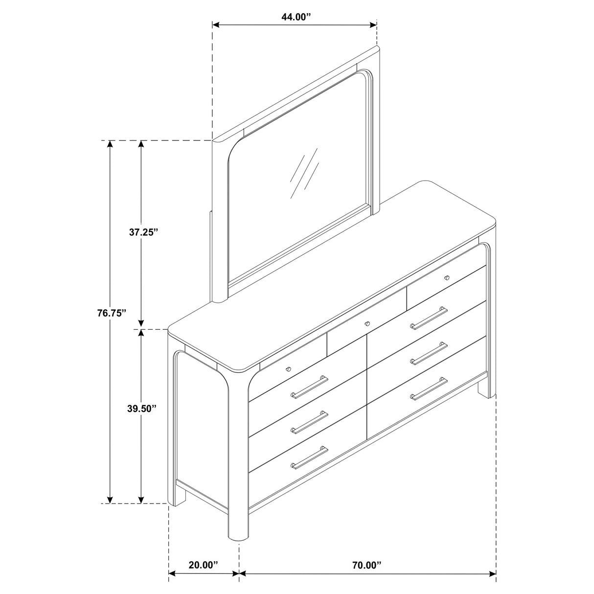 Solano Dresser with Mirror - Furniture World