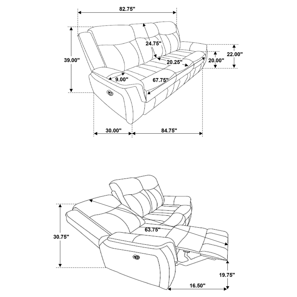 Lawrence Reclining Sofa Set