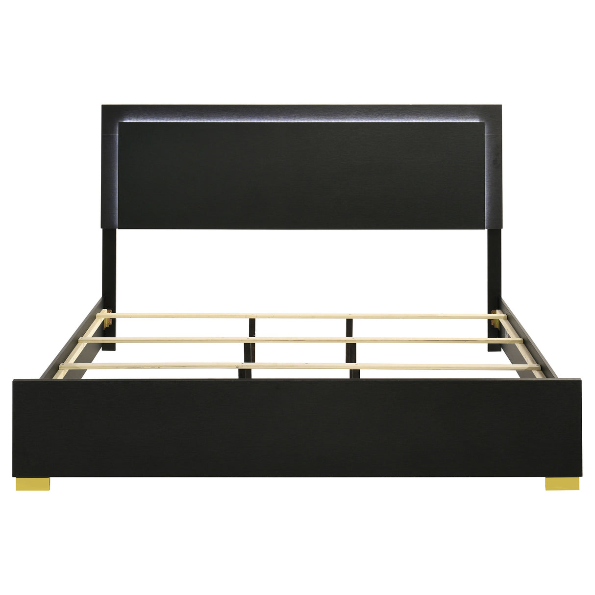 Marceline Panel Bed with LED Lighting - Furniture World