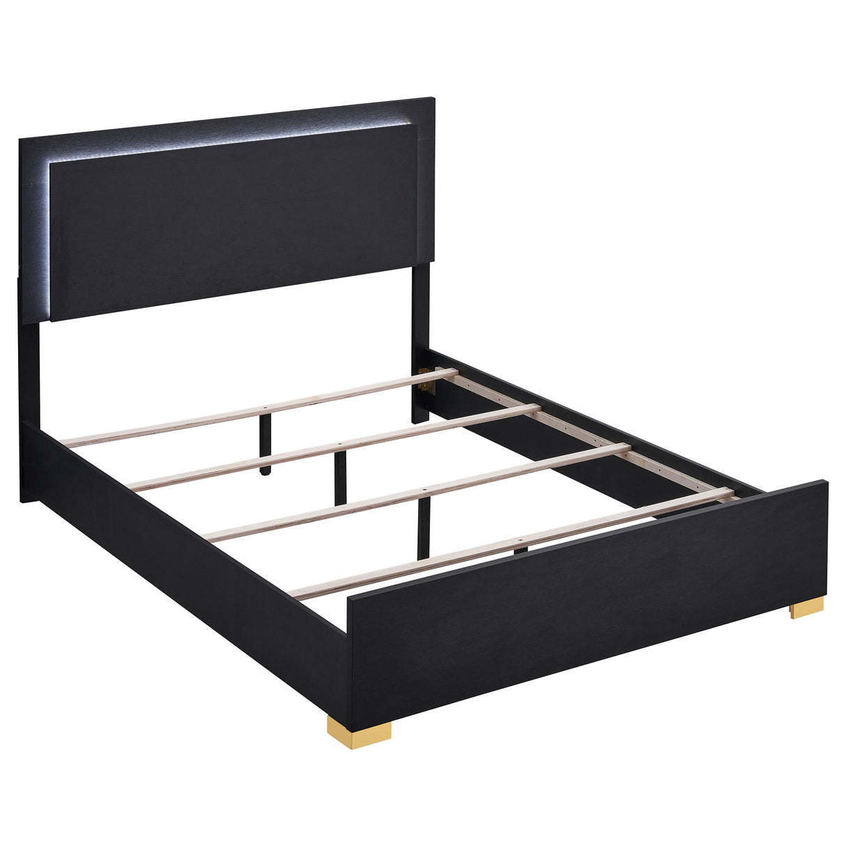 Marceline Panel Bed with LED Lighting - Furniture World