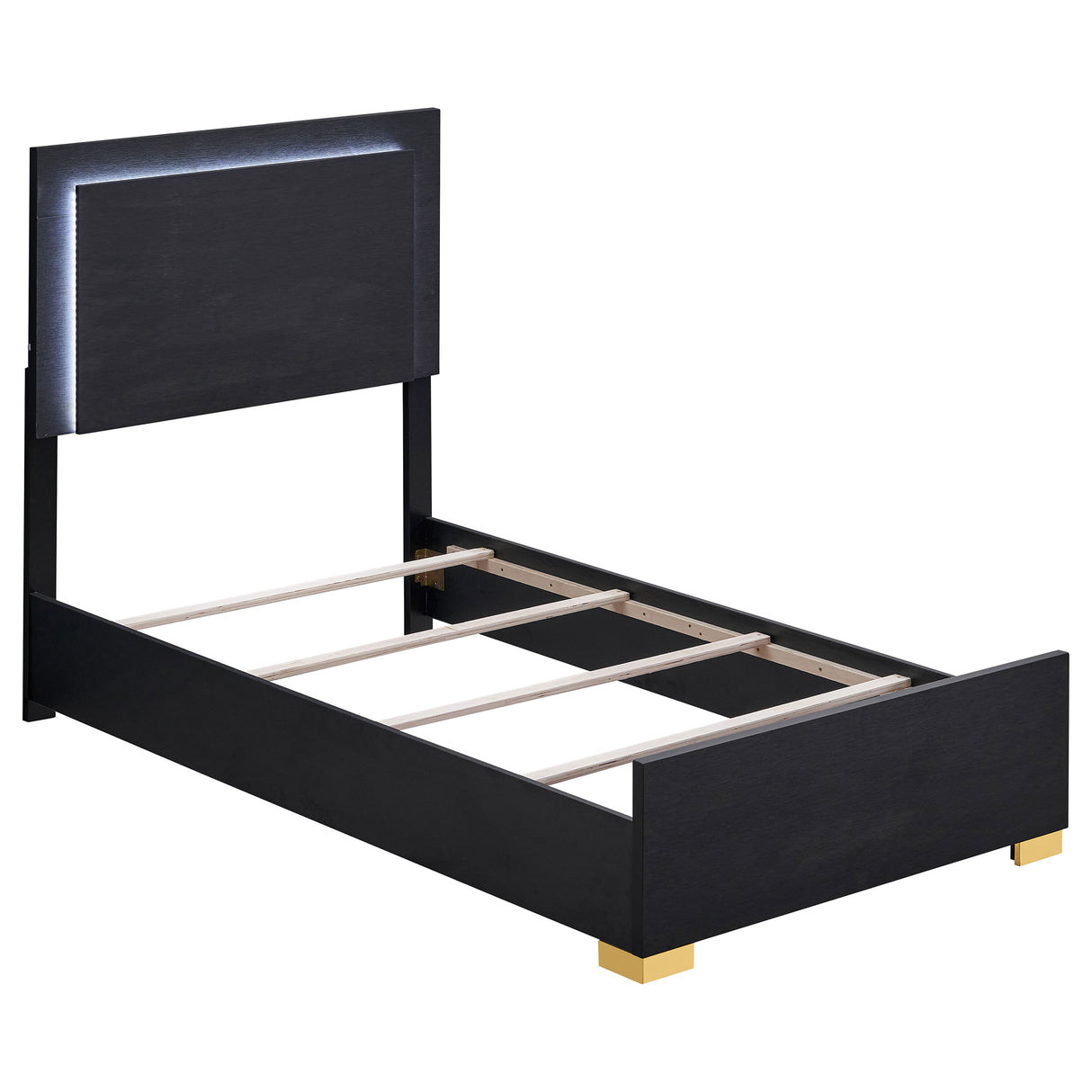 Marceline Panel Bed with LED Lighting - Furniture World