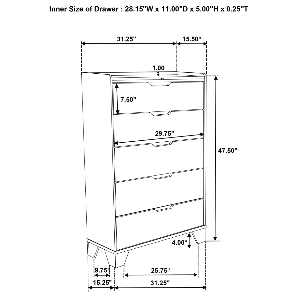 Henderson Chest of Drawers - Furniture World