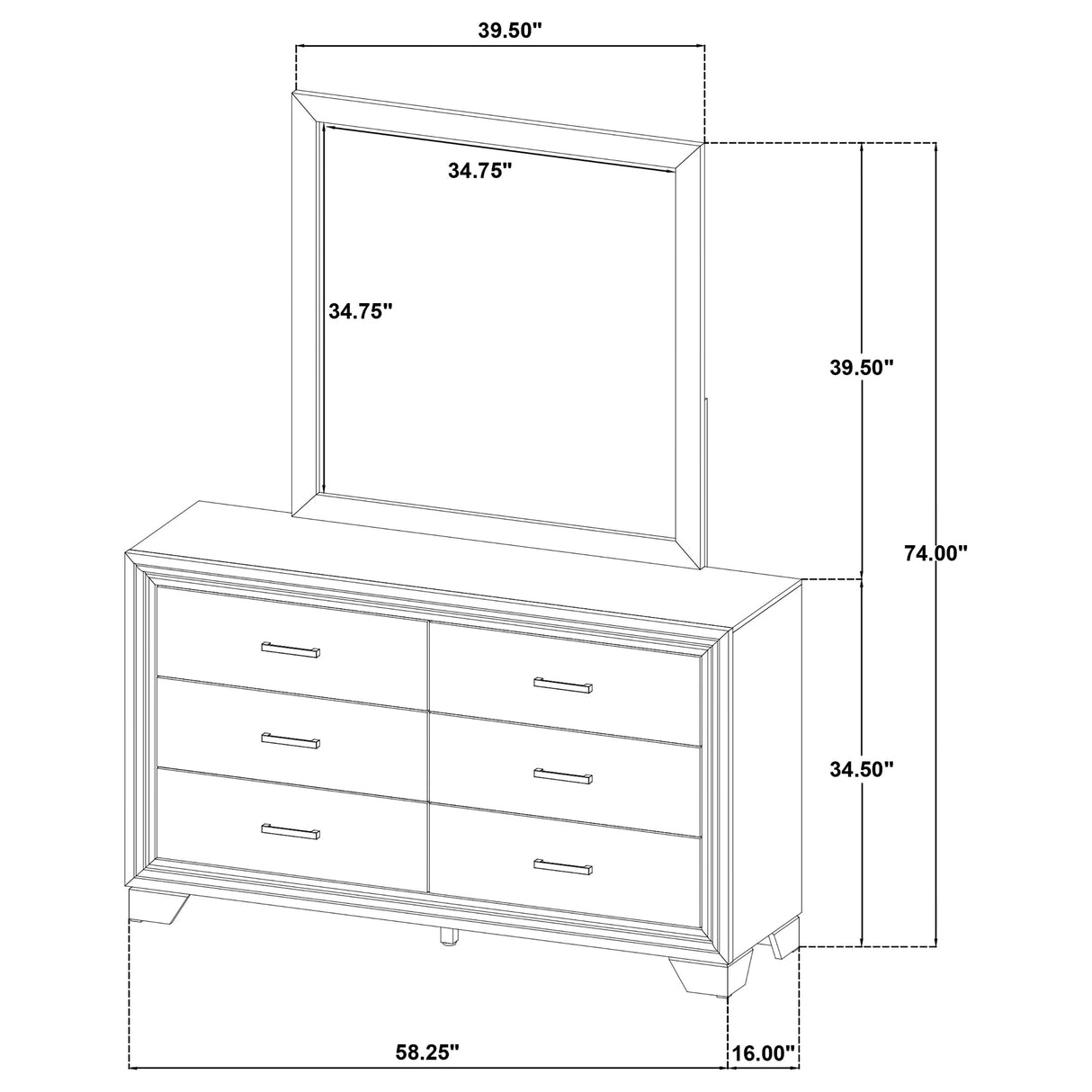Wright Dresser with Mirror - Furniture World