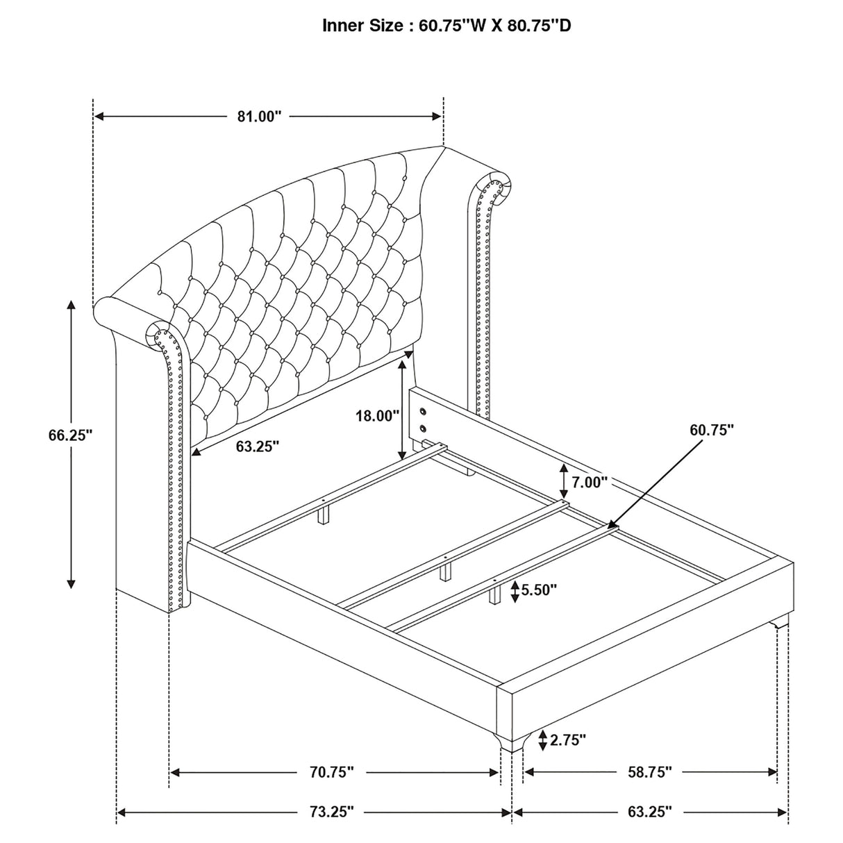 Melody Wingback Bed - Furniture World