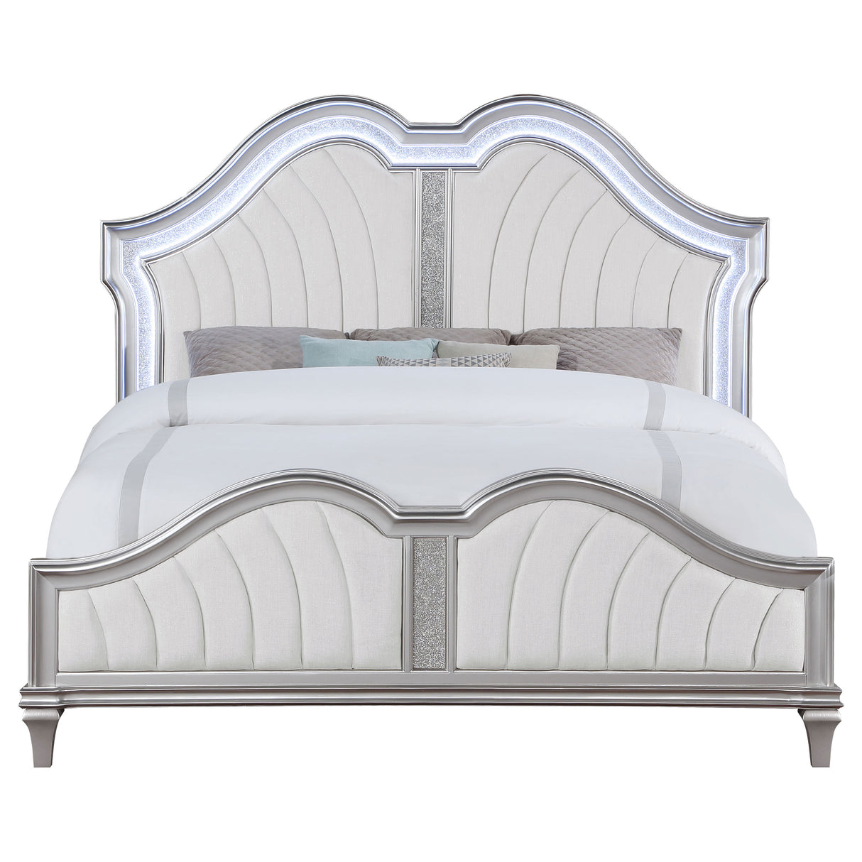 Evangeline Panel Bed with LED Lighting - Furniture World
