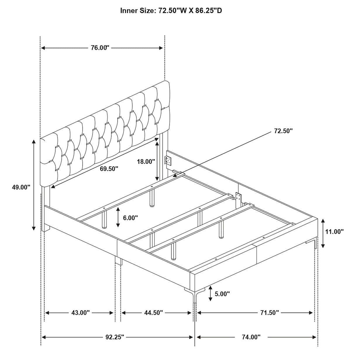 Kendall Panel Bed - Furniture World