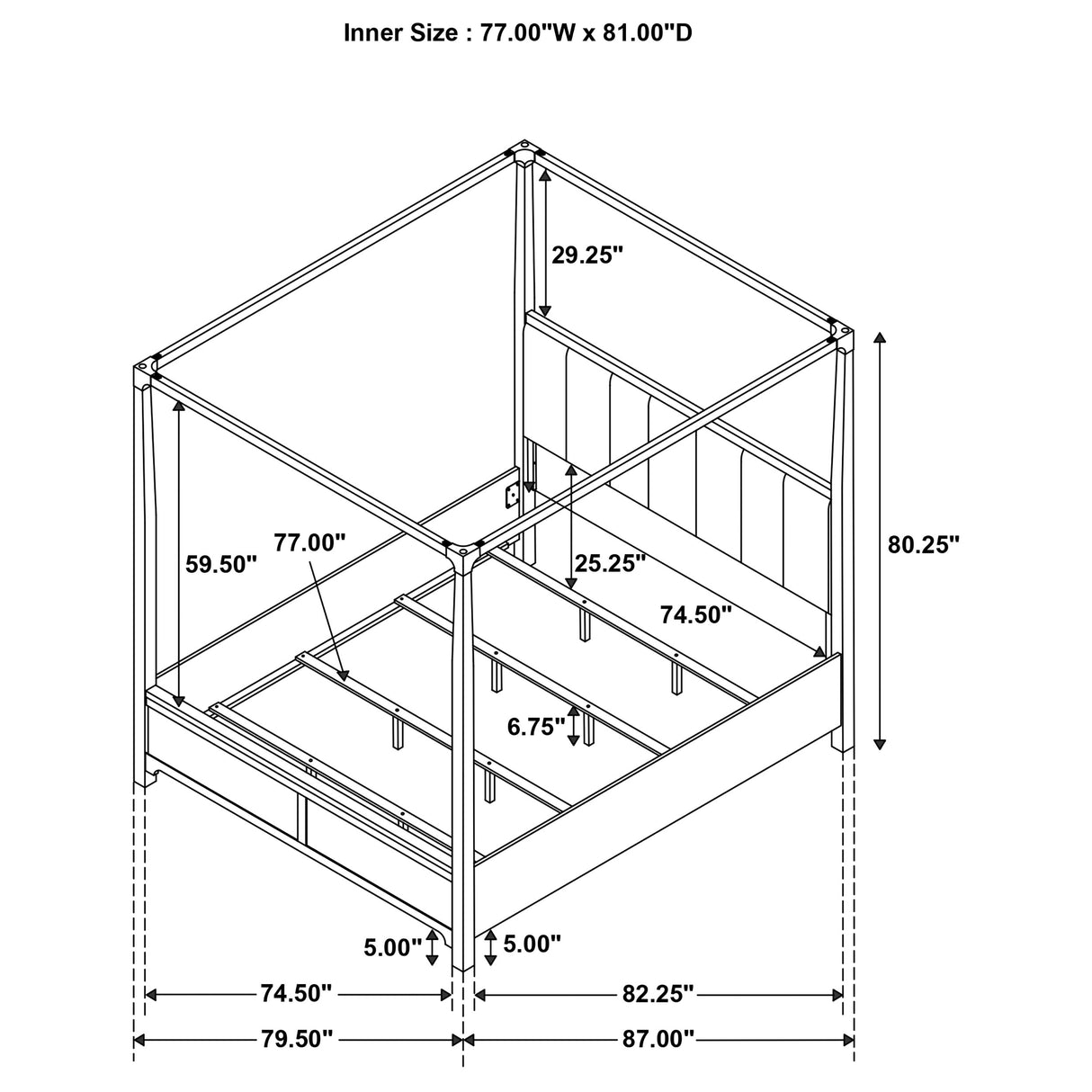 Gran Park Canopy Panel Bed - Furniture World