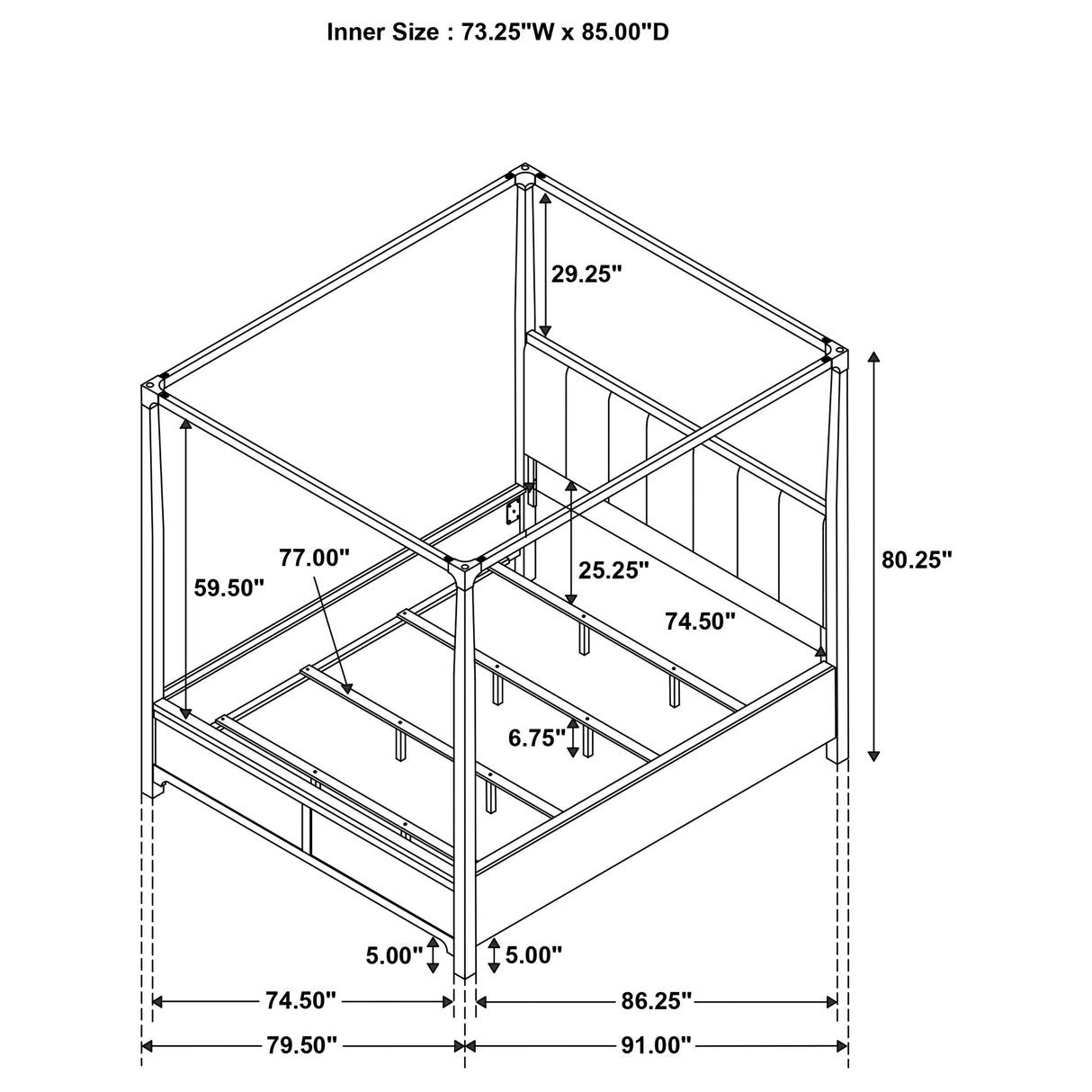 Gran Park Canopy Panel Bed - Furniture World