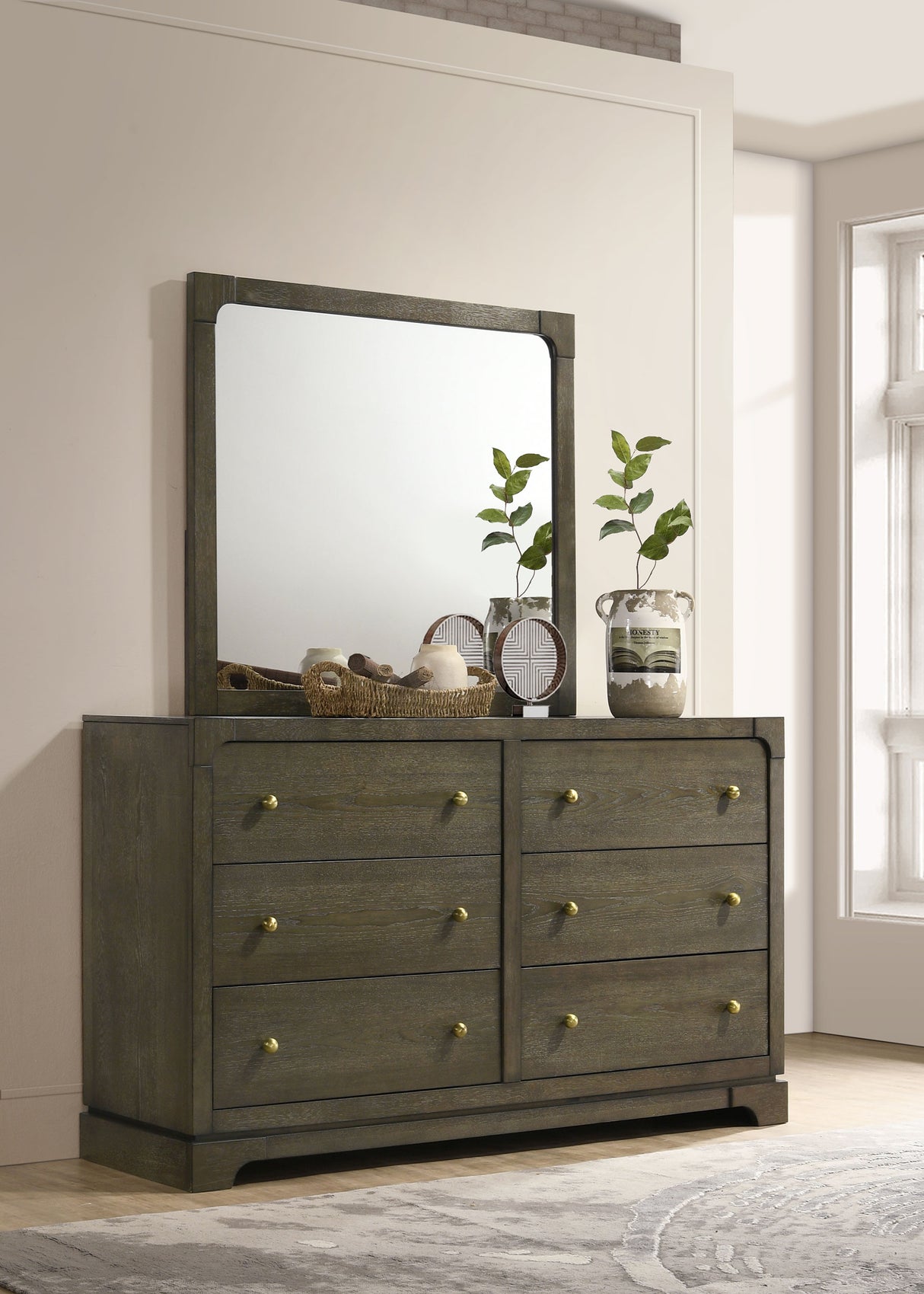 Gran Park Dresser with Mirror - Furniture World