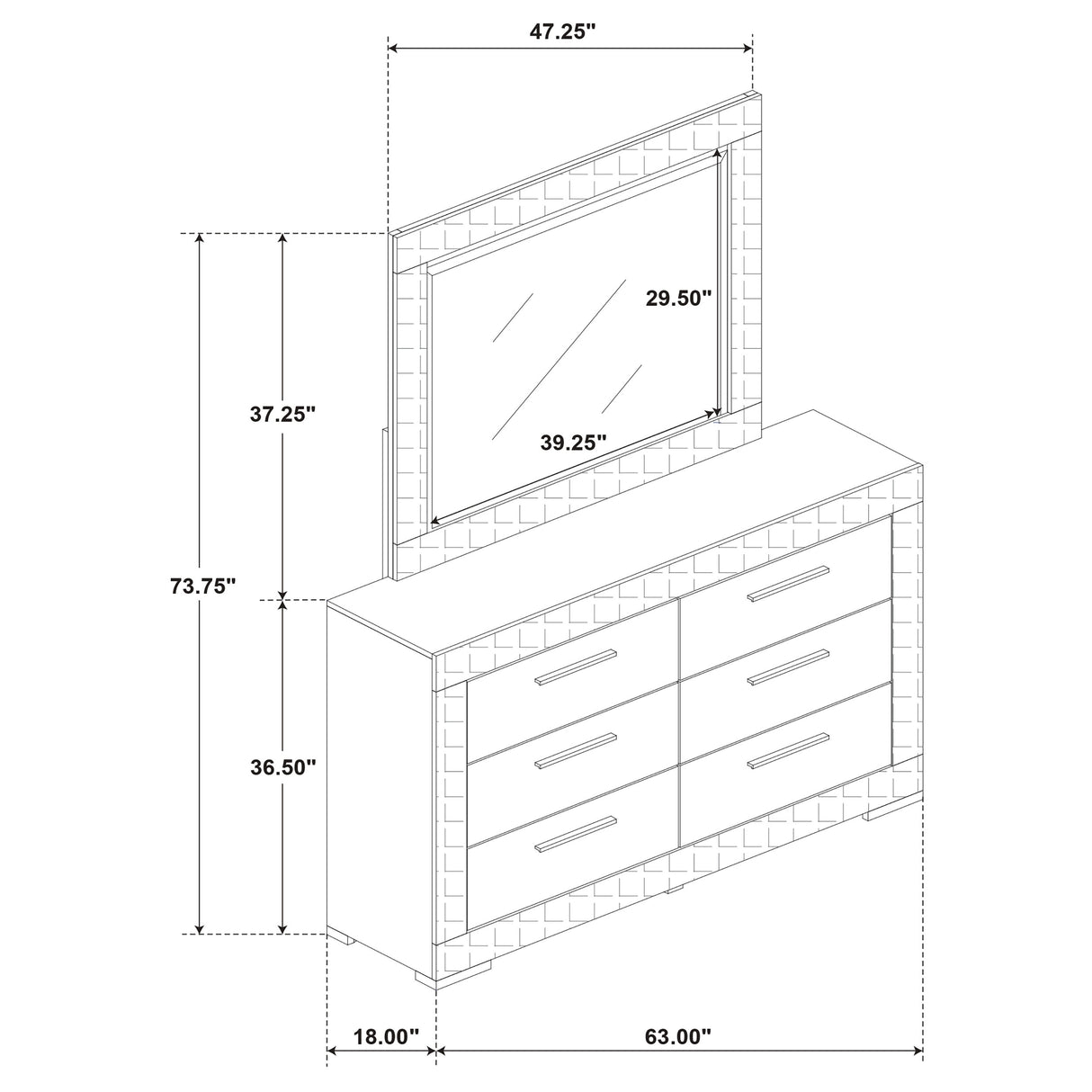 Ives Dresser with Mirror - Furniture World