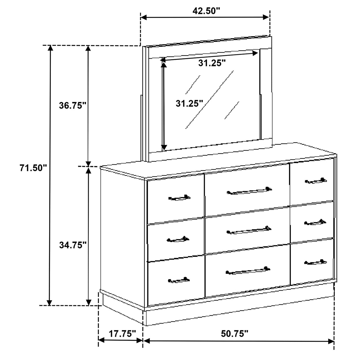 Fenwick Dresser with Mirror - Furniture World