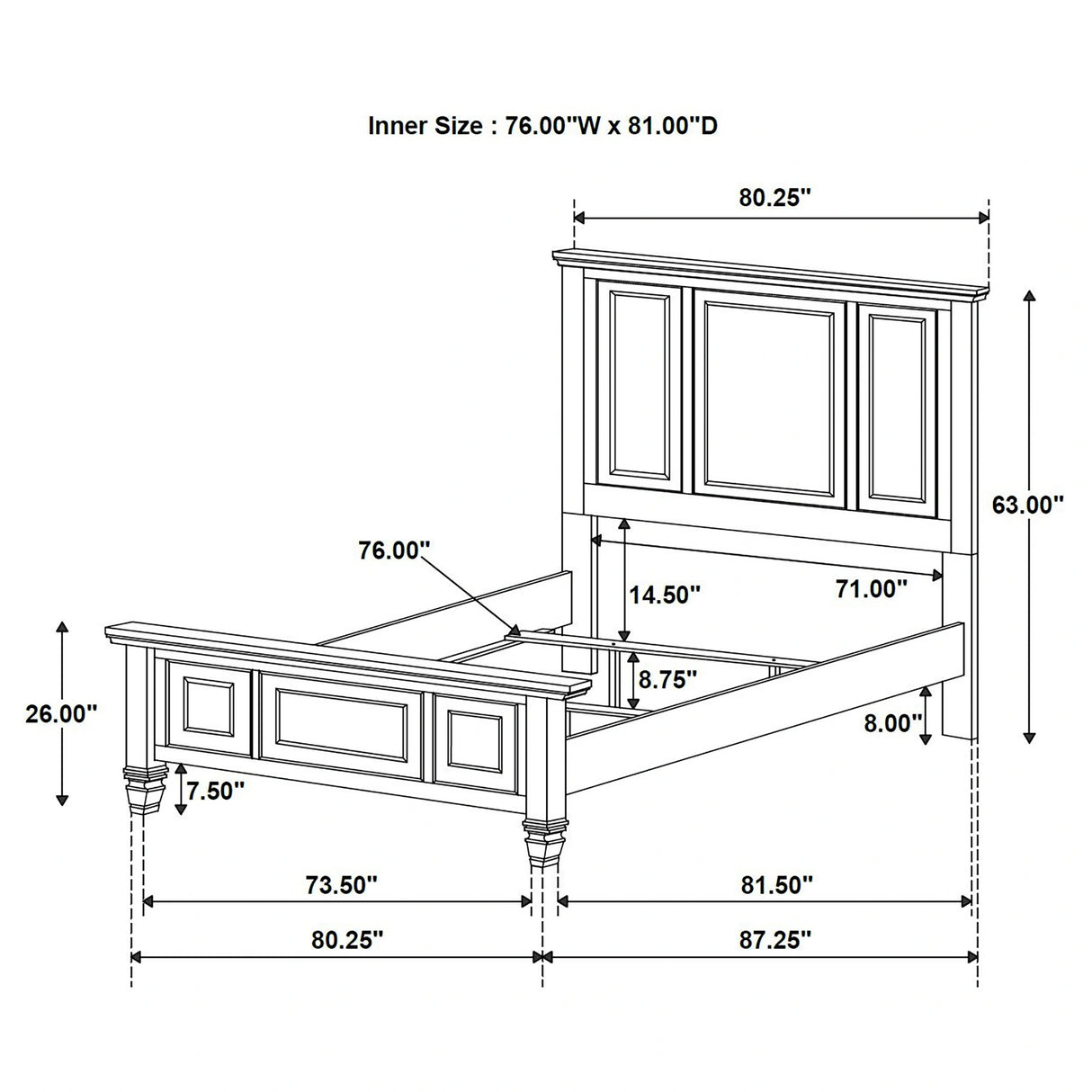Sandy Beach Panel Bed