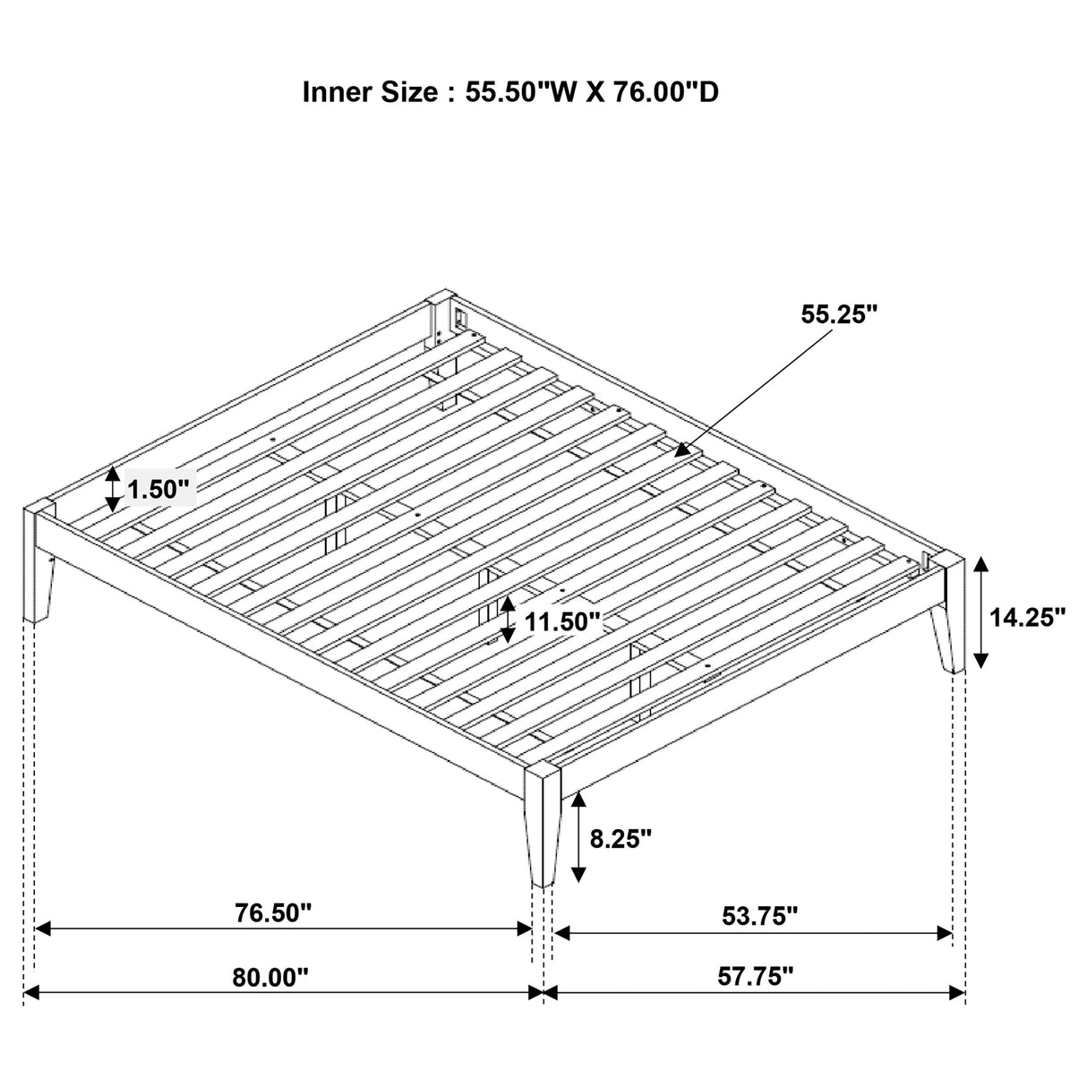 Hounslow Platform Bed Base - Furniture World