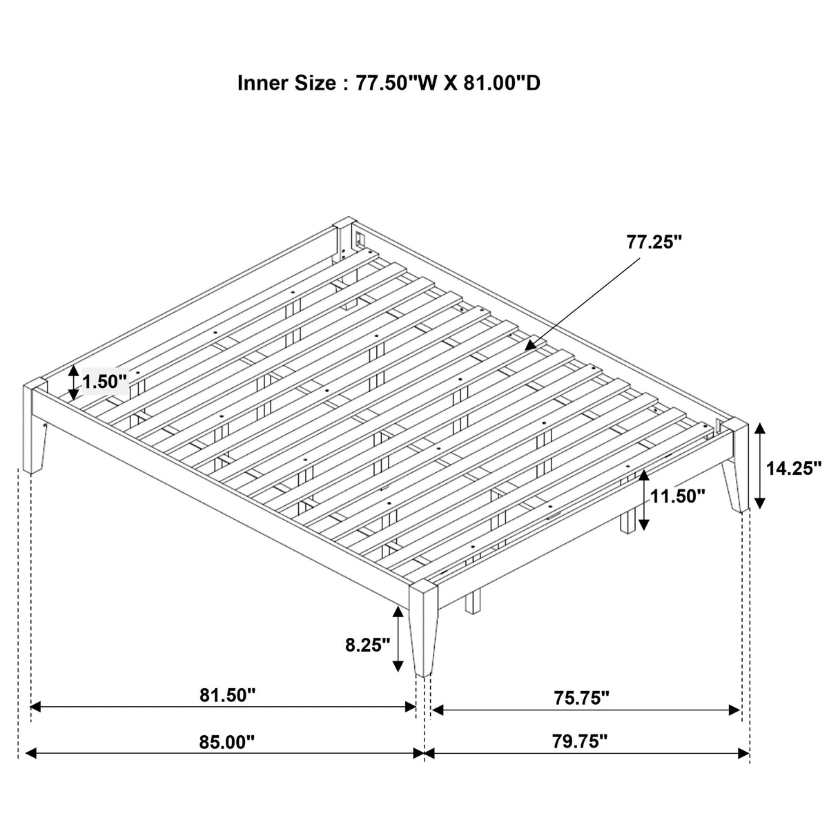 Hounslow Platform Bed Base - Furniture World
