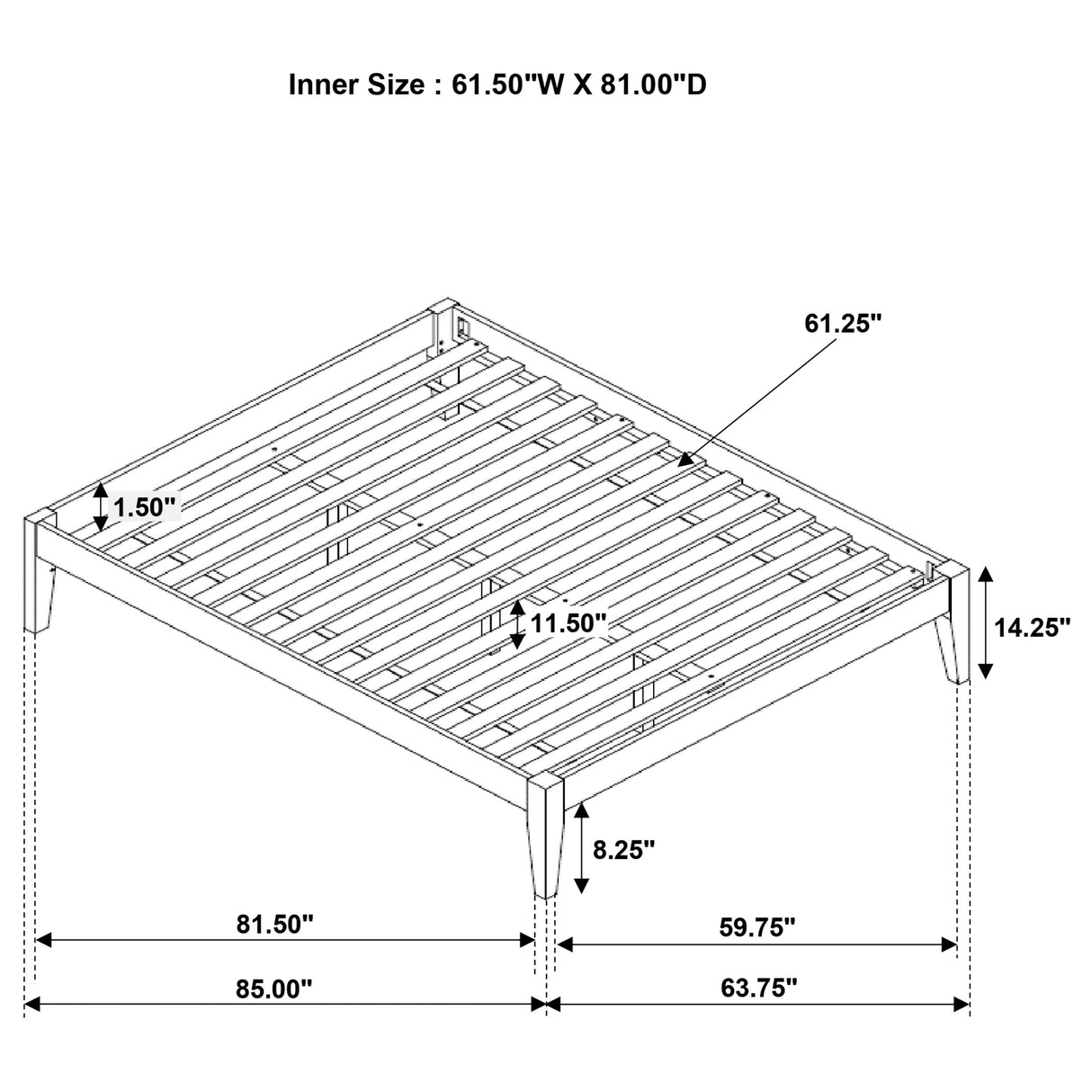 Hounslow Platform Bed Base - Furniture World