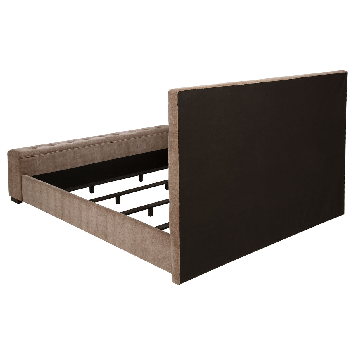 Senna Panel Bed with Bluetooth Speaker and Flame Visualizer - Furniture World
