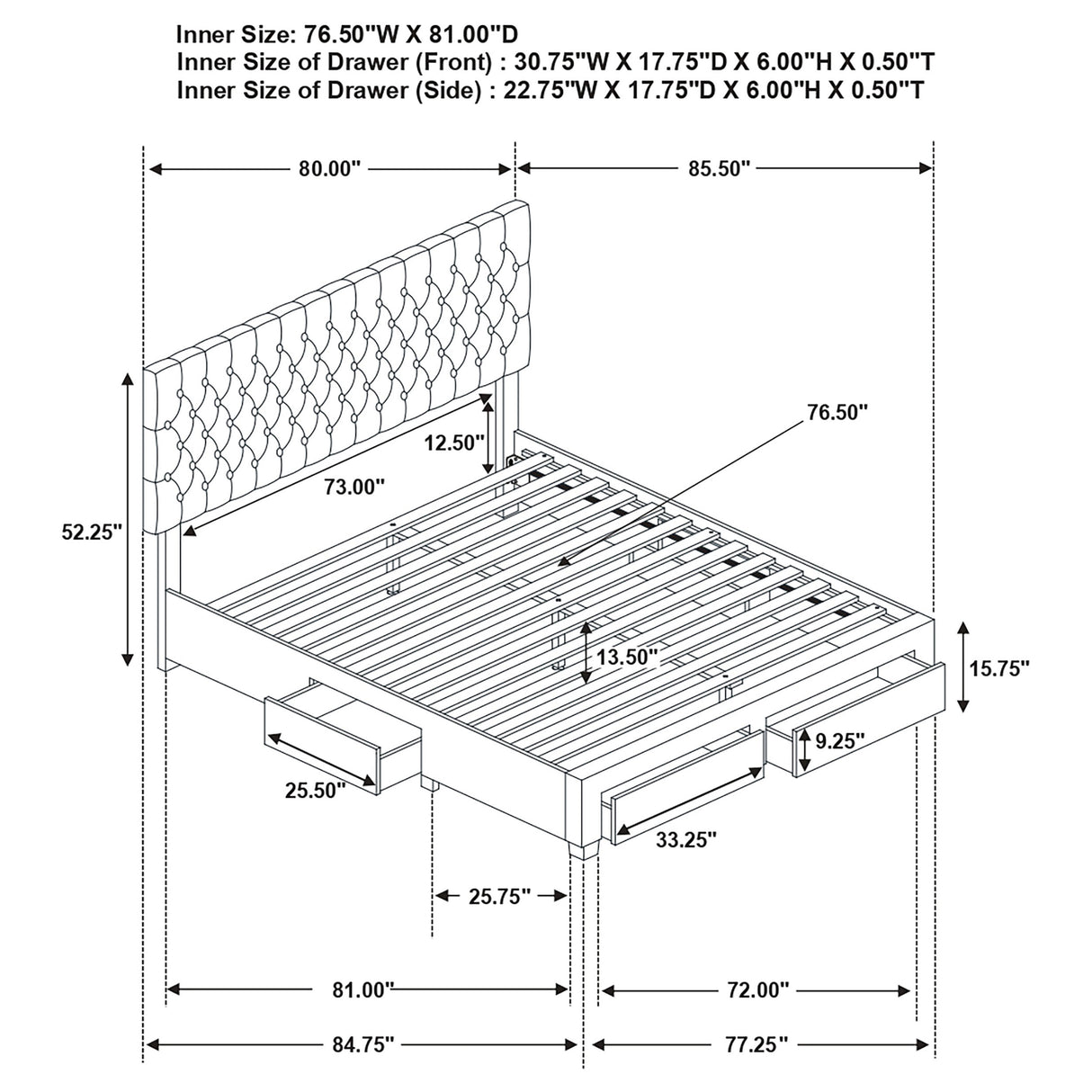 Soledad Panel Platform Storage Bed - Furniture World