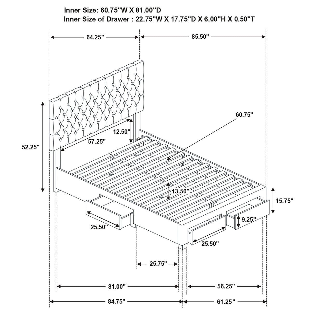 Soledad Panel Platform Storage Bed - Furniture World