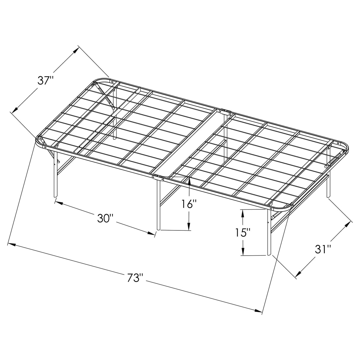 Mabel Foldable Platform Bed Frame - Furniture World