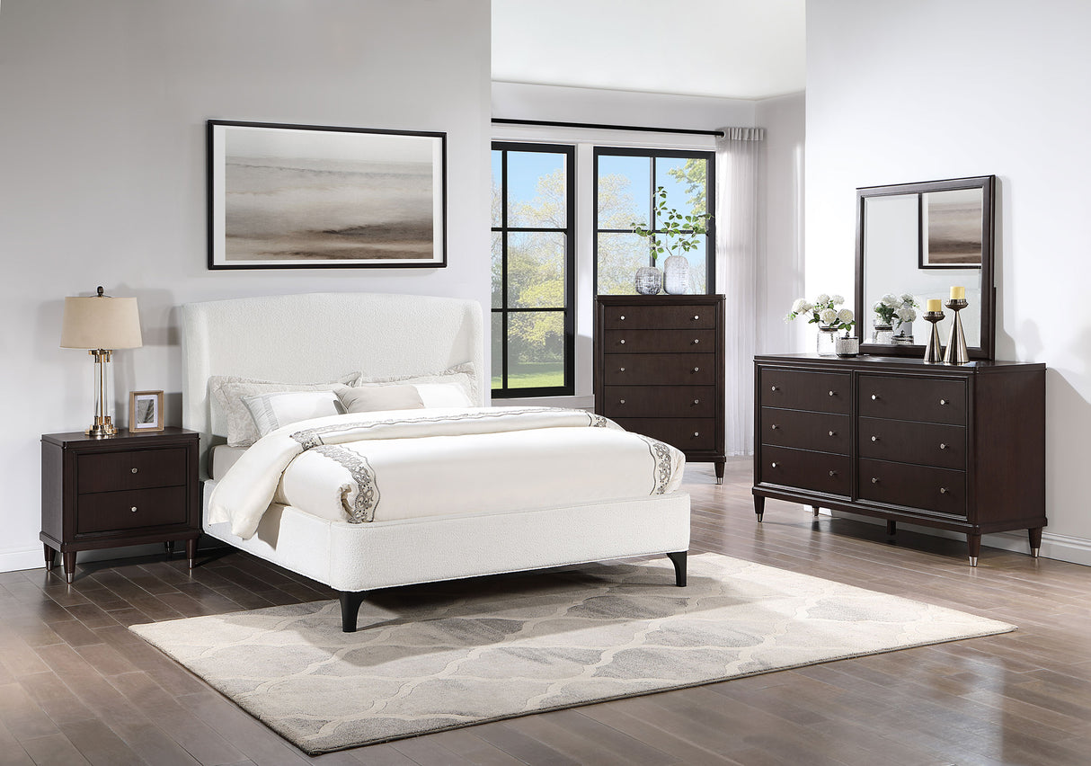 Mosby Wingback Platform Bed - Furniture World