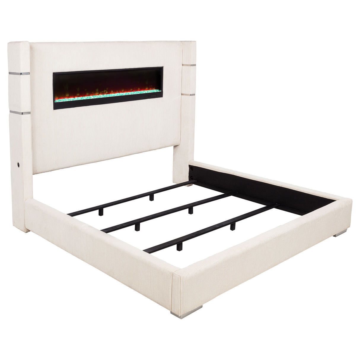 Tisdall Wingback Bed with Flame Visualizer - Furniture World