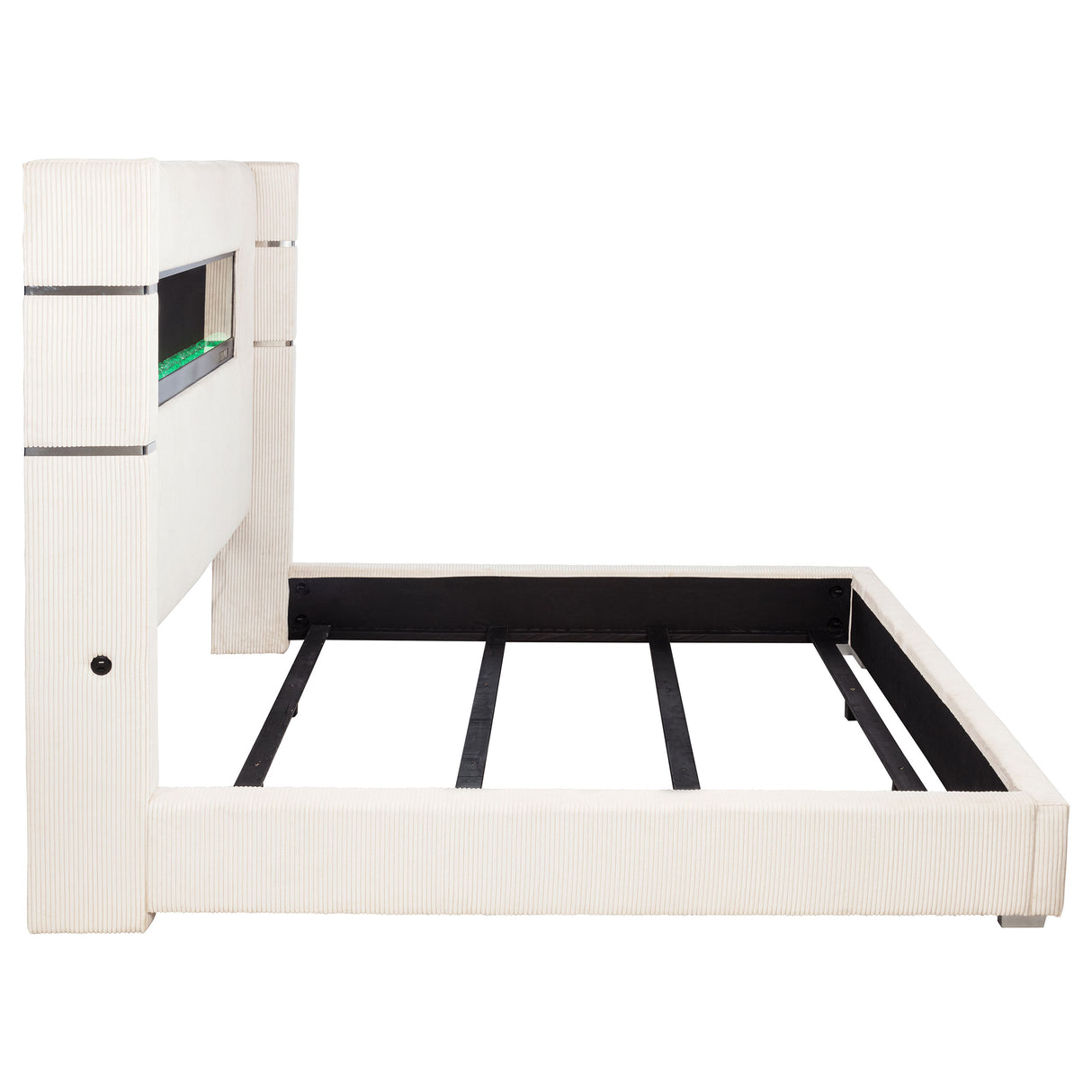 Tisdall Wingback Bed with Flame Visualizer - Furniture World
