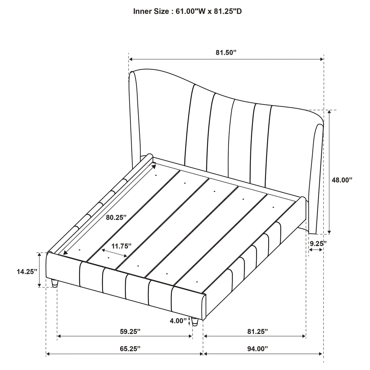 Evelyn Panel Platform Bed - Furniture World